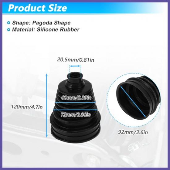 Universal CV Joint Boot W/ 2 Stainless Steel Clamp CV Axle Boot Repair Kit