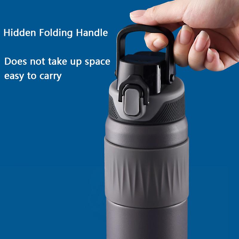 Stainless Steel Sports Fitness Direct Drink Thermos Cup Large Capacity Portable Handle Custom Gift Water Bottle