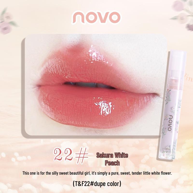 NOVO Flower Stream Mirror Lip Gloss: Plumping, Moisturizing, Hydrating Gloss for Students