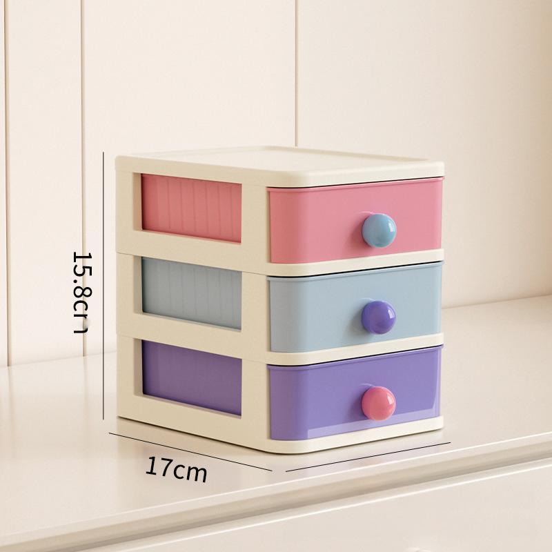 Desktop Drawer-Style Storage Box Dopamine Ins Style Student Desk Stationery Organization Large-Capacity Stackable Storage Rack