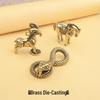 3D Zodiac Animals Pendant: Pure Brass & Copper Car Keychain Accessory