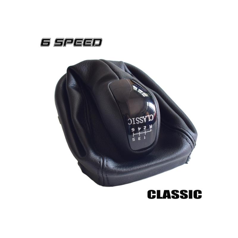 5 6 Speed Car Knob Stick Shifter Handball Manual for Mercedes Benz C Class W203 S203 W209 Leather Gaitor Boot Cover Car-Styling