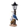 JYL TS/111,Resin Simulation Bird Solar Outdoor Light Figurine for Garden Decor Path Statue Lamp