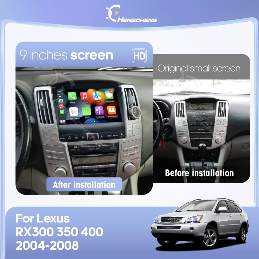 9.0Inch For Lexus RX300 350 400 2004-2008 Car Multimedia Video Player GPS Navigation Android13 8+256G 8Core CarPlay 4G 360Camera