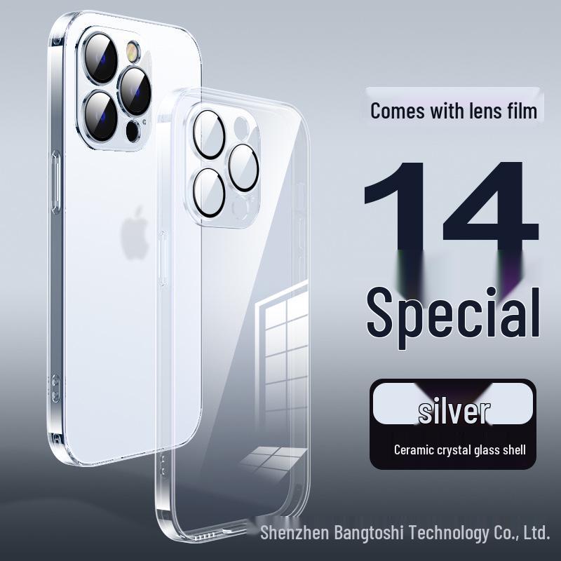 

Чехол из закаленного стекла для Apple 15 Pro Max с пленкой для объектива — прозрачная защитная крышка для глаз с мелкими отверстиями iPhone 16E (SE4) прозрачный