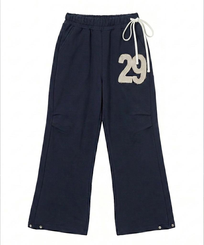 Ebeulisi 29 Patchwork Pintuck Sweatpants (Navy)