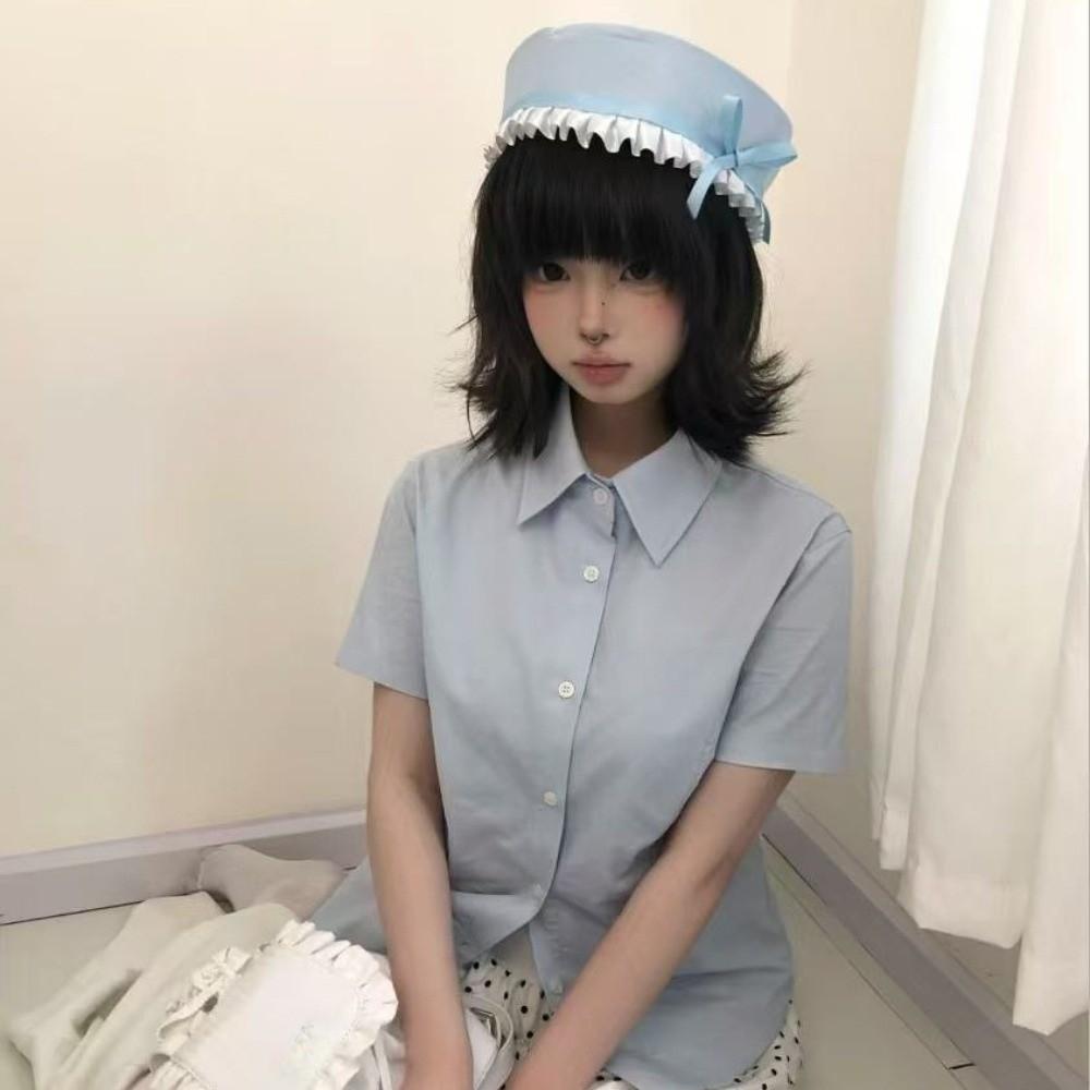 Ruffle JK Bow Beret Dome Navy Cap Retro Sailor Hat Ladies