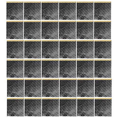 

ZHUBANG Vibration Damping Sheet 100mm x 100mm x 2mm 30 Sheets Soundproofing Foam Panel Heat Insulation Mat Sound Absorption Mat Sheet Car Heat In