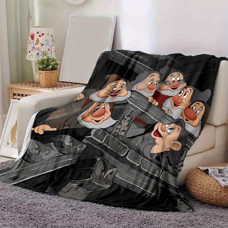 

1pc, Disney Snow White Seven Dwarfs Throw Blanket Cozy Coverlet for Bed, Couch, Travel, Camping, Car 80x120cm