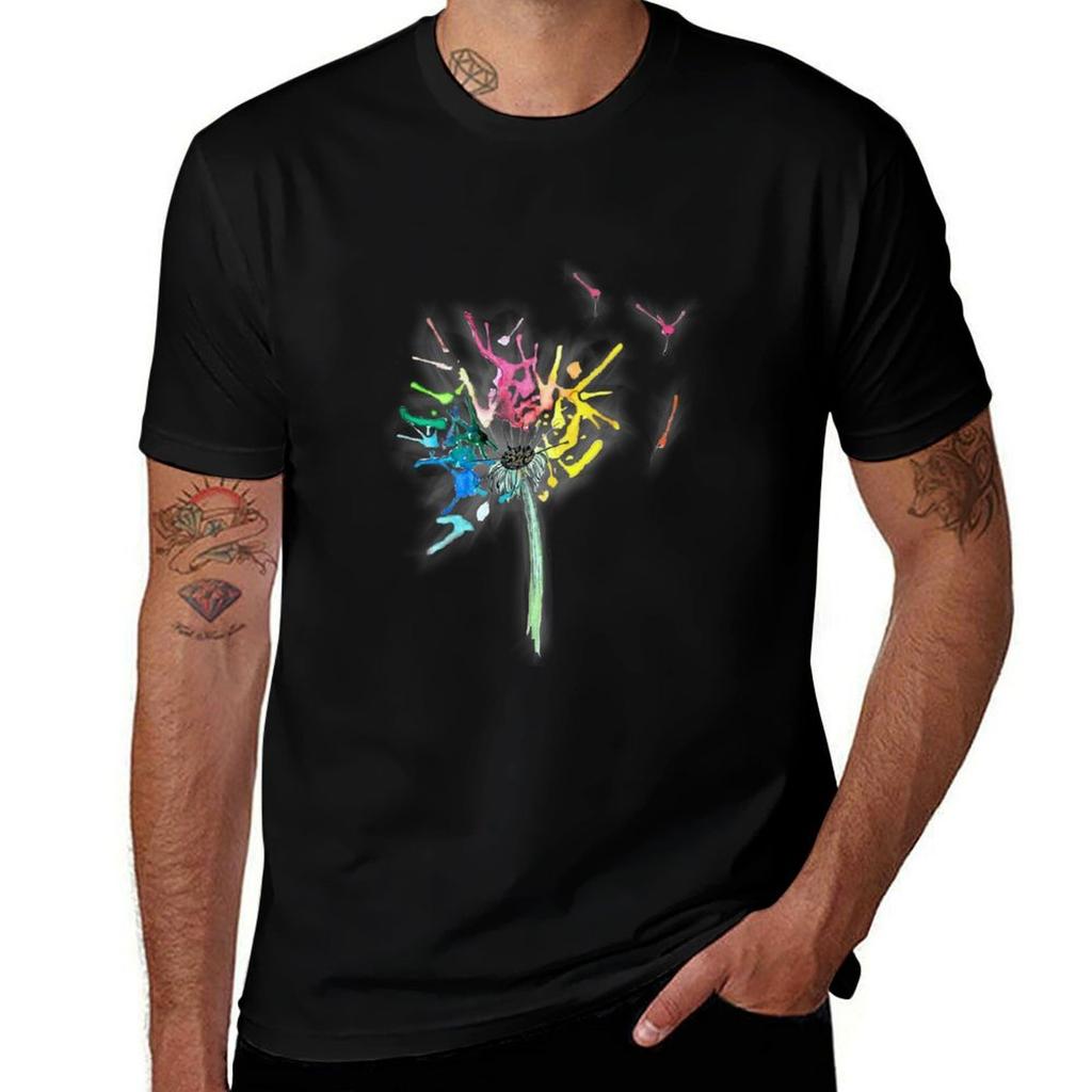 Pusteblume Kunterbunt T-Shirt T Shirts for Man Slim Fit T Shirt Man Designer T-Shirt