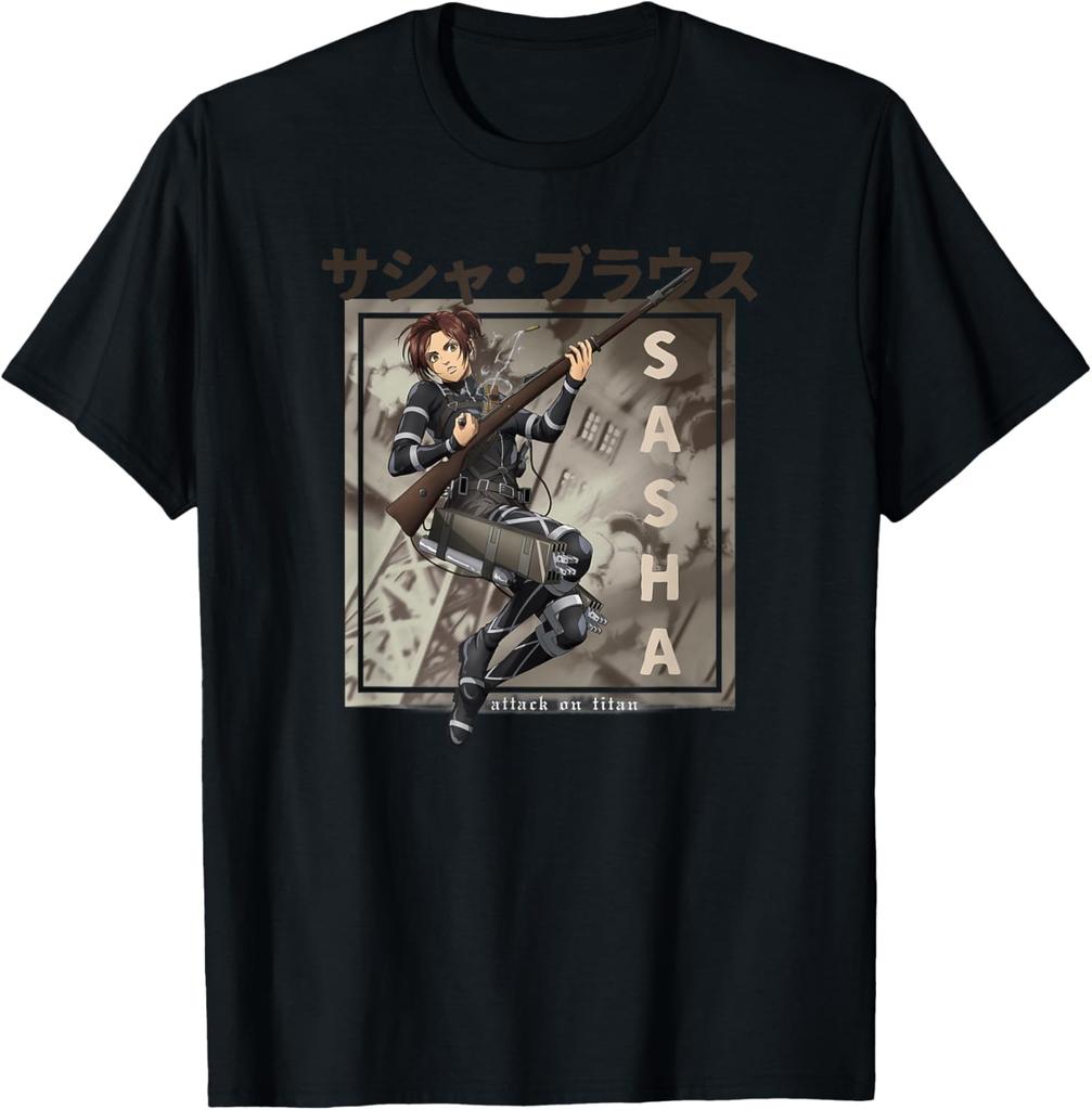 Attack On Titan Season 4 Sasha Kanji Aot Anime Tshirt