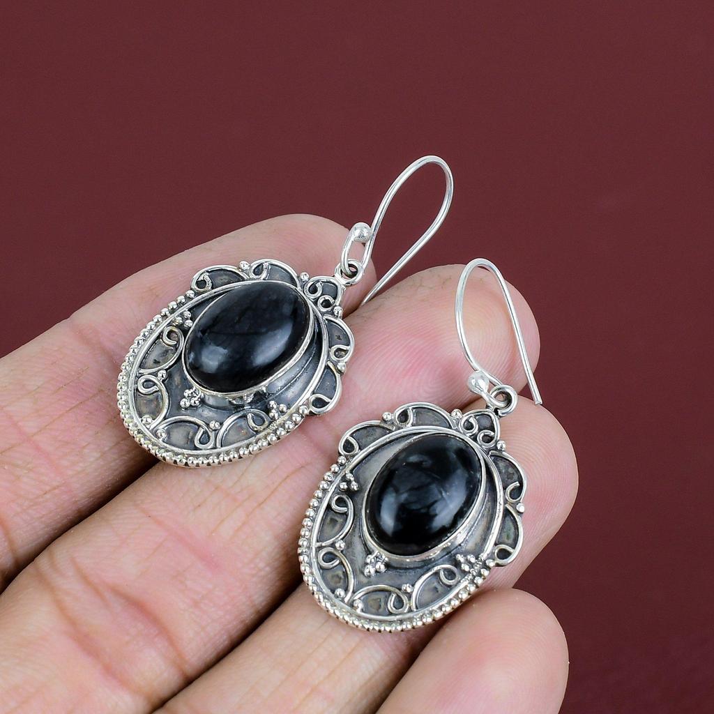 Picasso Jasper Earrings Vintage Earring Handmade Gemstone Jewelry 925 Sterling Silver Earring Drop Earring Gifts For Wife Birthstone Jewelry