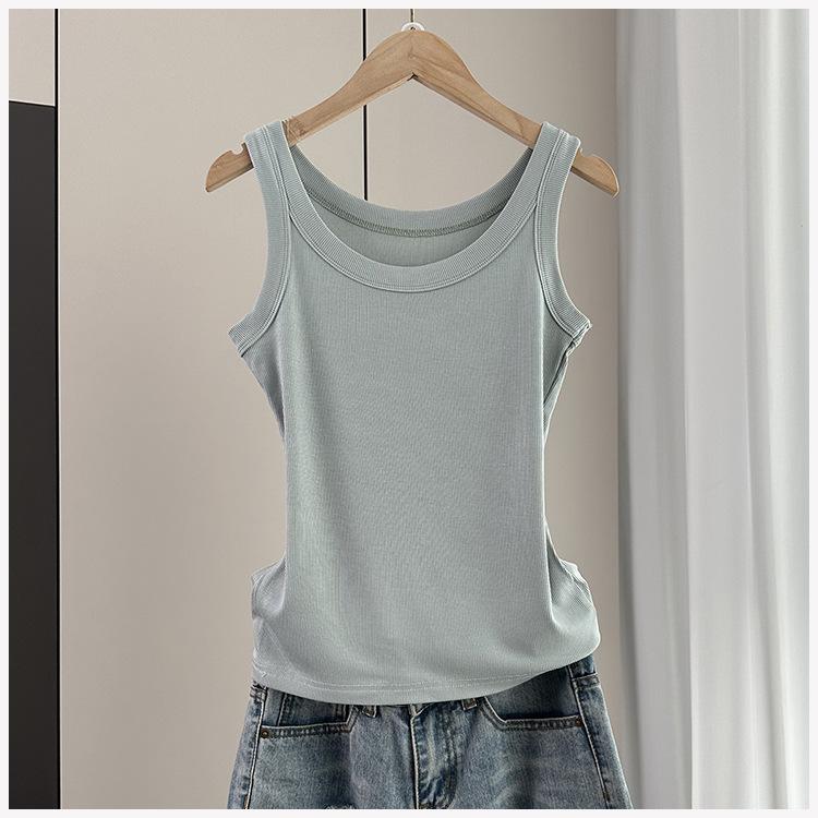 Anti-Armpit-Fat Cami Tank Top Ribbed Slim Fit Inner Wear For Suits Versatile Everyday Stretchy Slim Base Layer Soft Fabric Inner And Outer Wear Top