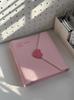 Purple Big A5 Leather Love Letter Card Album Photo Storage 6-Ring Binder for Fan Memorabilia, K-Pop Idol Polaroid Photocards