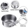 Stainless Steel Pet Feeding Bowl for Birds, Cats, and Dogs – Easy Cage Installation Feeder