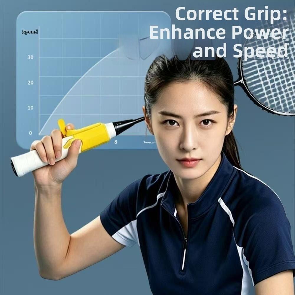 Lightweighting Badminton Grip Aid Easy To Install Racket Grip Aligner For Badminton Beginners