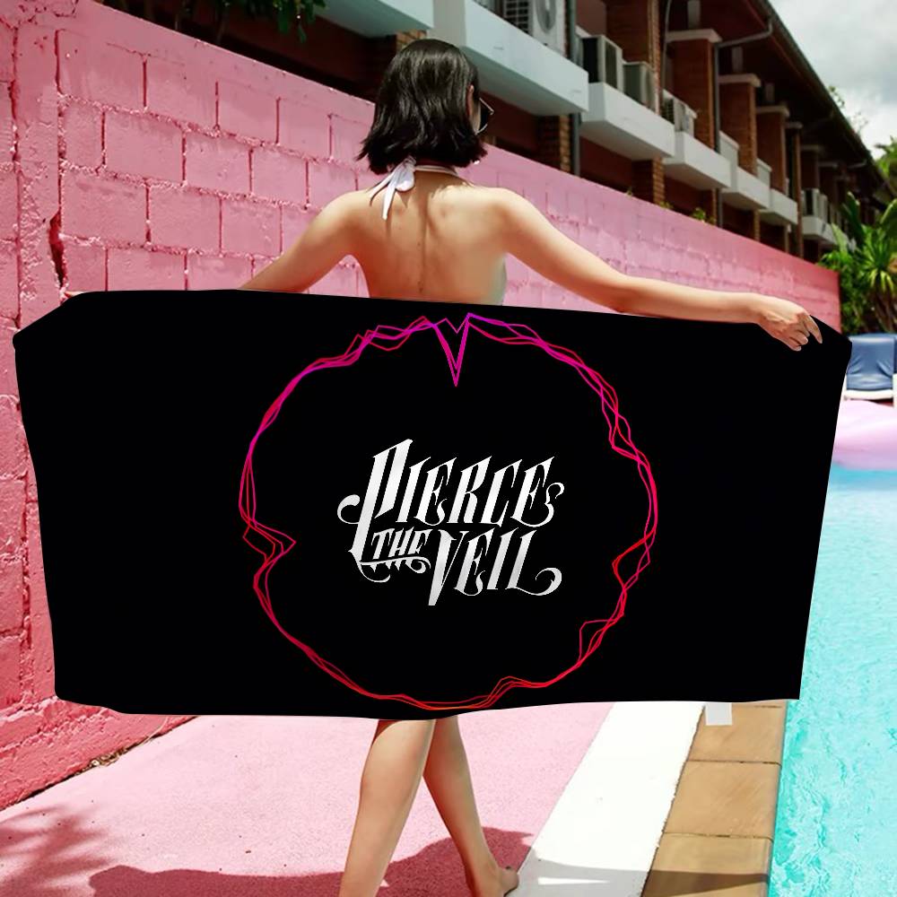 Classic Band P-Pierce The V-Veil Microfiber Blanket Quick Drying Beach Towels Oversized Printing Super Absorbent Pool