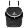 Saturn Logo Detachable Chain Strap Closure Backpack Women Backpack Black 4202008UUS000DBLACK