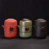 Black Ceramic Quick Tea Cup One Pot Two Cups Ceramic Kung Fu Tea Set Portable Bag