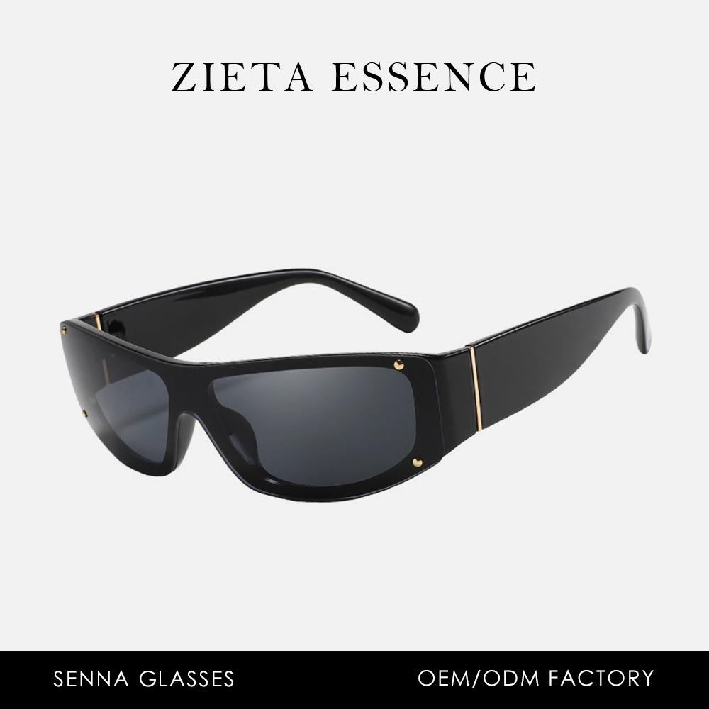 One-Piece Sunglasses Futuristic Hip-Hop Niche Sunglasses Punk Wear Street Photography Men And Women