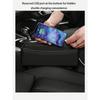 1pc Black Leather Car Seat Gap Organizer