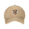 Raging Tiger Face Washed Baseball Cap Cotton Adjustable Casual Outdoor Trucker Hat