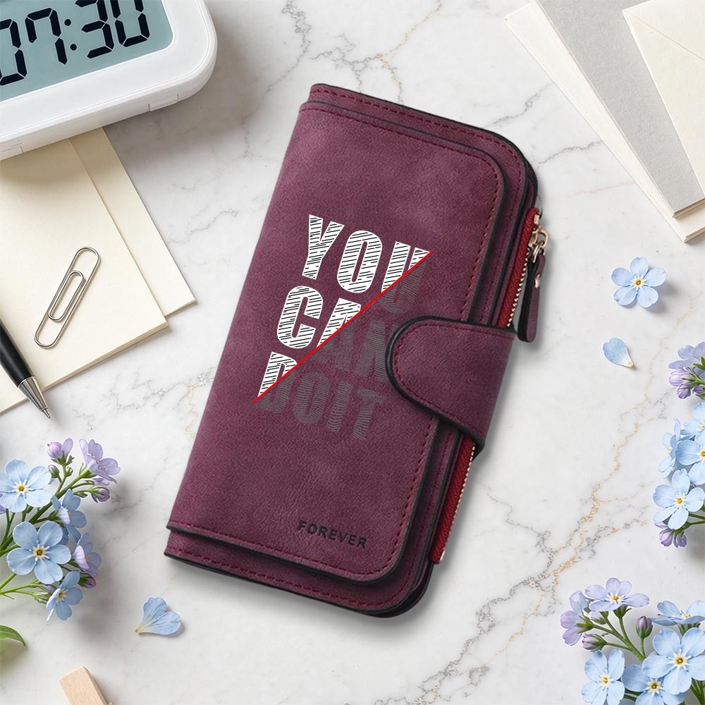 Women's Long Fashion Wallet Portable Card Holder Multi Slot Functional Purse