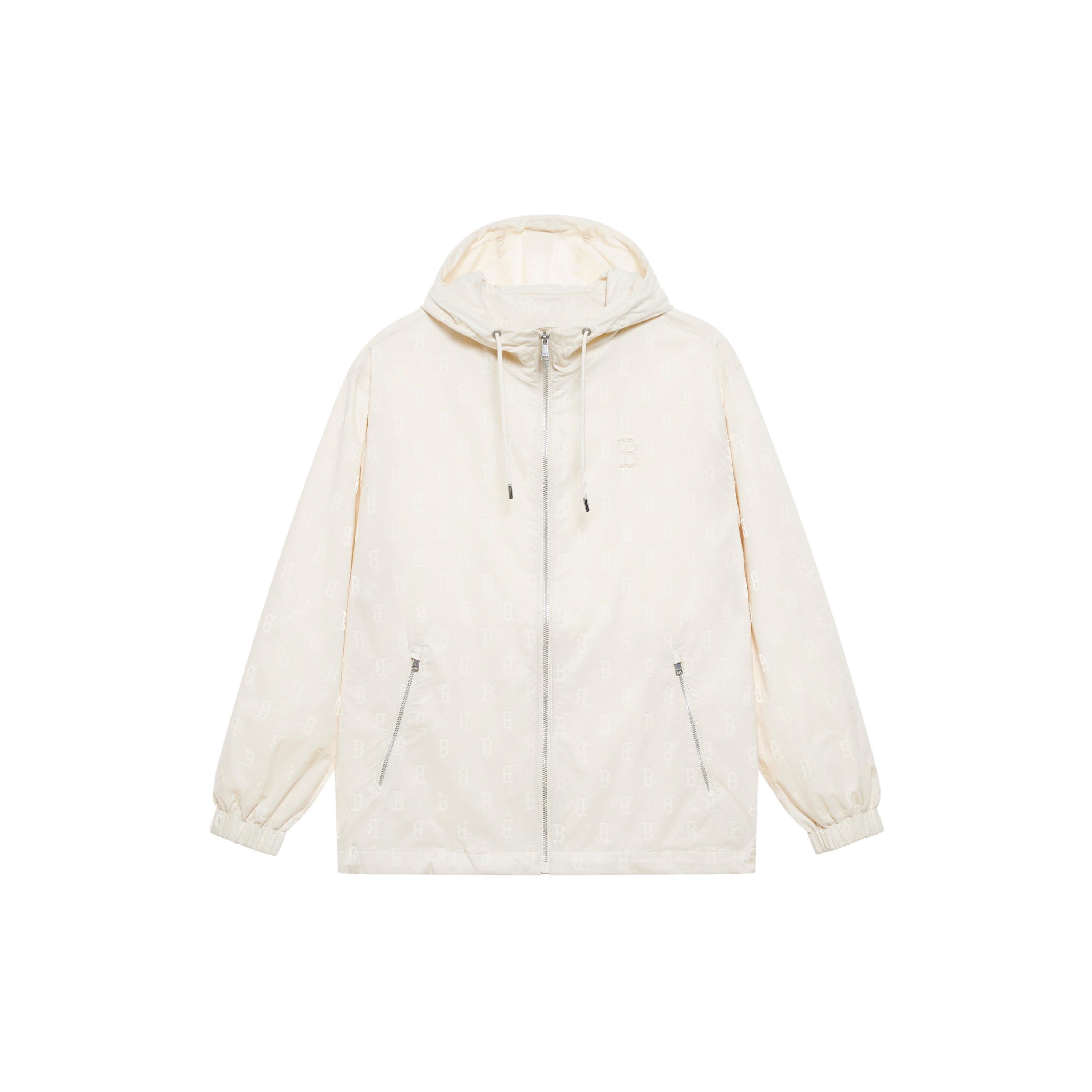 

New MLB MONOGRAM Collection Boston Red Sox 24FW Windproof Jacket Unisex Cream 3AWJM0444-43CRD M