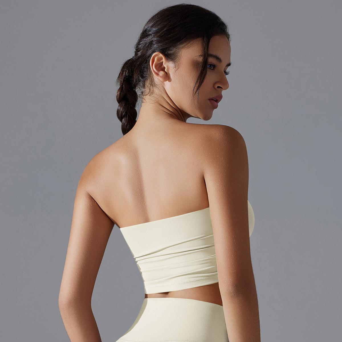 Auroth Женский Спортивный Фитнес Бюстгальтер С Открытой Спиной Тренировки Бег Спортивный — фото 12