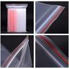 100pcs/pack Resealable Ziplock Bag Self Seal Clear Food Storage Bag Package Zip Lock Plastic Bag Reclosable Fresh Bag Organizer