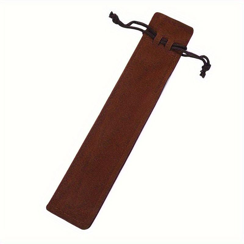 

10Pcs/Lot Drawstring Pencil Case Compact Portable Thickened Pen Bag for Student Gift Office Accessories коричневый