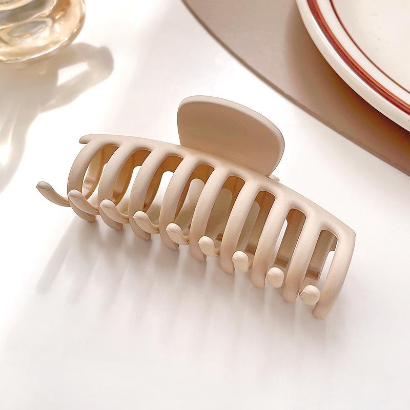 Autumn/Winter Milk Coffee Hair Claw Collection: Versatile Cutout Clips for Thick Hair