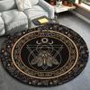 1pc Retro Witchy Cicada Occult Moth Pattern Round Floor Mat, Non-slip for Living Room Bedroom Chair Carpets Home Decor Gifts, Home Decor Roo