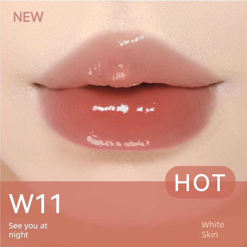Aztk Lip Jelly Pink Jelly Lipstick Lip Gloss Mirror-Like Water Gloss Non-Fading Non-Stick Cup Weightless Water Wave Film-Forming