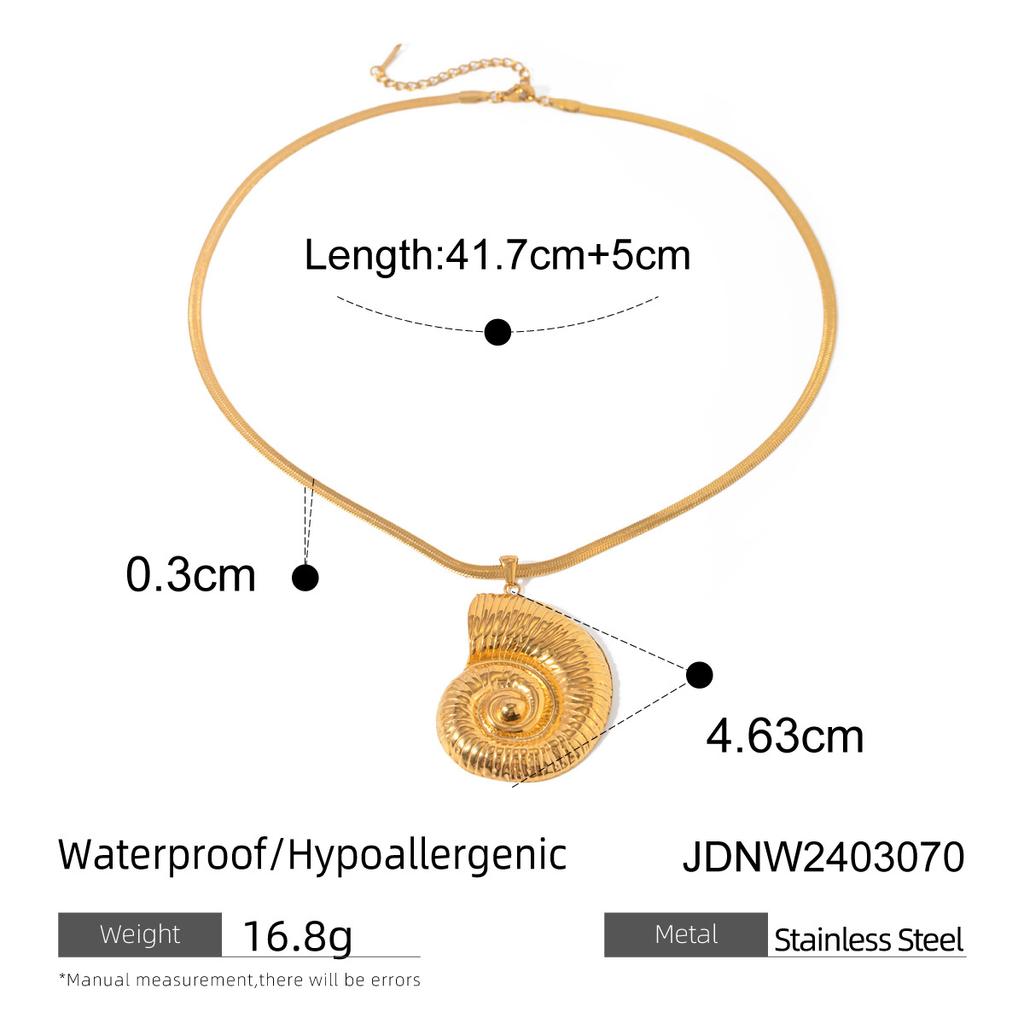 Ocean Jewelry Set Seashell Ring Necklace For Beach Vacation Electroplated Accessories