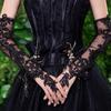 2 Stück Blumen-Spitzen-Fingerlose Handschuhe Tanzpartys Überschuhe Ärmel für Hochzeiten und Veranstaltungen