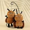 Adorable Cartoon Cockroach Plush Toy Creative Insect Keychain Cute Doll 14cm