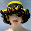 Handcrochet Bucket Hat for Women with Patchwork Ruffle Trim Elegant Fisherman Hat Photography Travel Floppy Bucket Hat