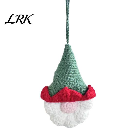 Woolen Hanging Holiday Gifts Hand Crochet Christmas Gnome Ornaments, Knitted Faceless Decorations, Handcrafted Party Supplies Yarn Elf Pendants