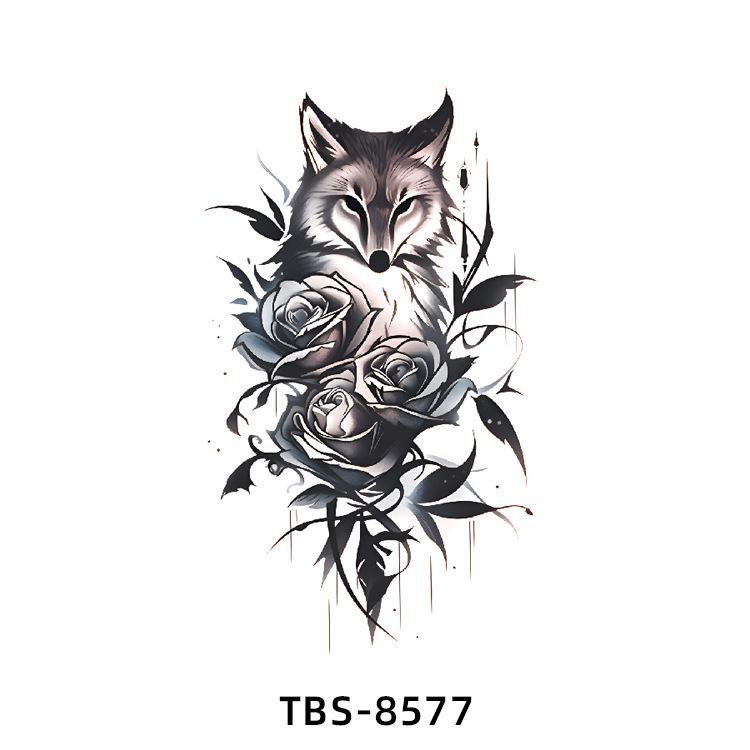 Realistiska Djurtotem Tatuering Klistermärken: Drake, Fenix, Tiger, Varg