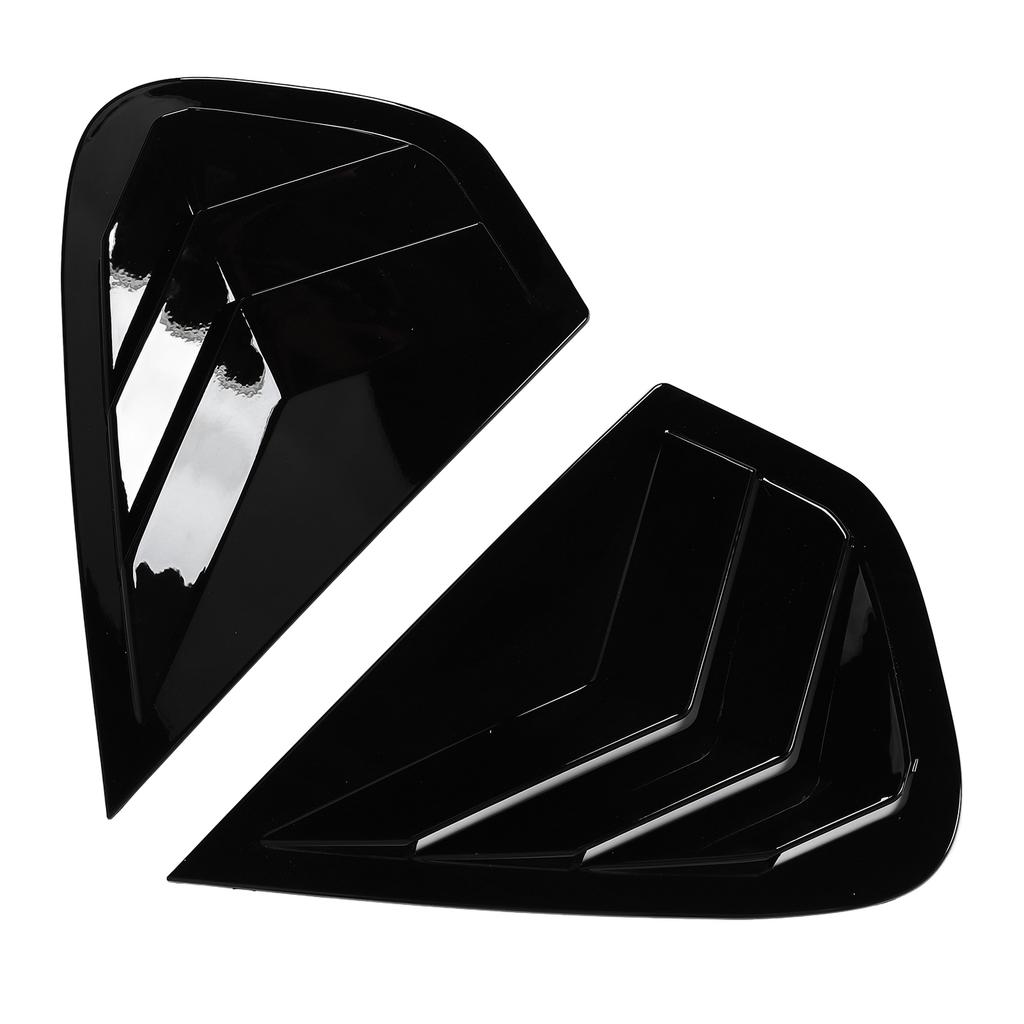 2 Pcs Rear Side Window Louver Triangle Side Window Louvers Shutter Panel Trim for X6 E71 E72 2008 To 2014 Glossy Black