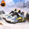 Boys' Waterproof 2025 Winter Velvet-Lined Leather Sports Shoes - Non-Slip, Warm Running Shoes for Middle and Big Kids