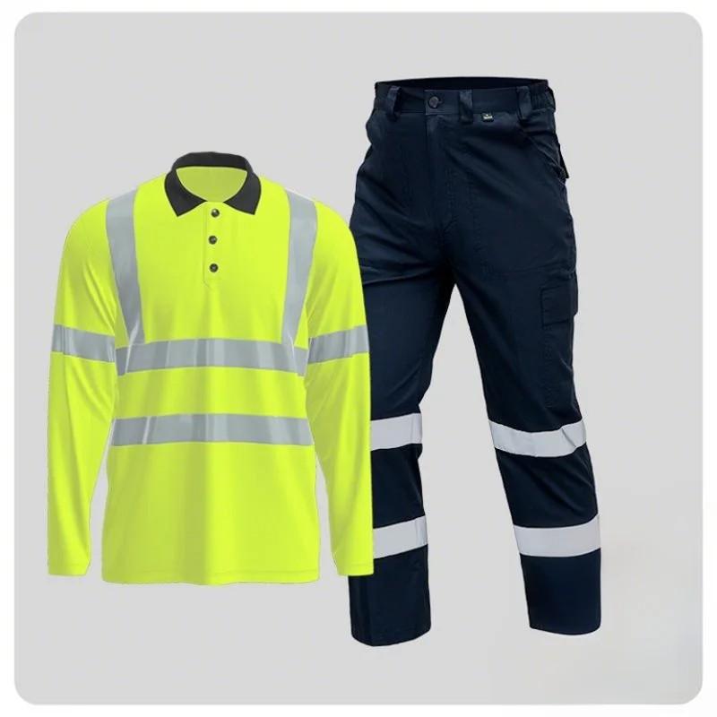 

Мужская быстросохнущая светоотражающая одежда с лацканами для строительства, охраны окружающей среды, труда и строительства M