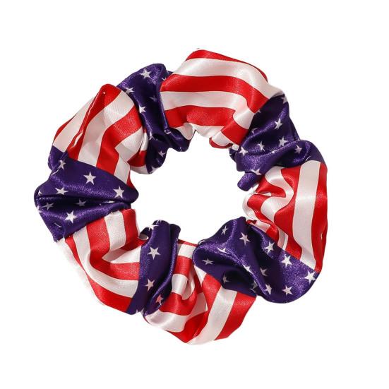 DamenHaargummi Weich Fest Haltbar Dehnbar Nützlich Hohe Elastizität Gummiband Amerikanische Flagge Druck Waschbar Haargummi HaarDekoration