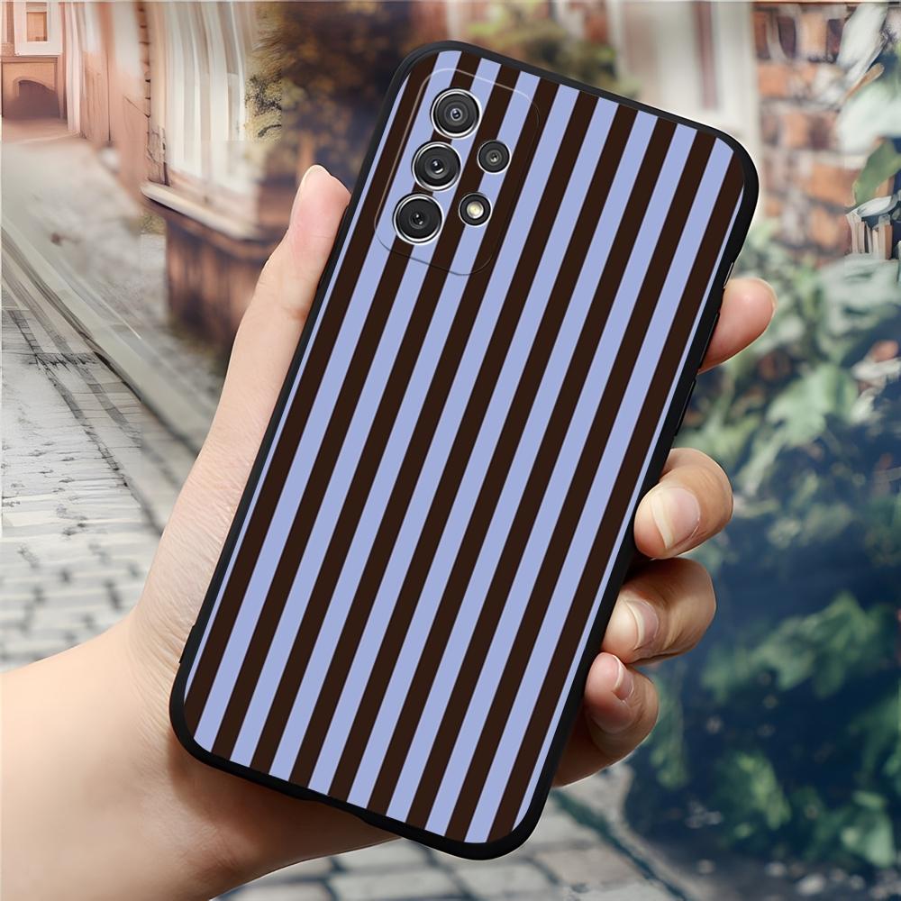 Luxury Fashionable Striped Phone Case For Samsung Galaxy S24 S23 S26 S22 S25 S20 A16 S21 Ultra Fe Plus A54 A24 A53 Coque