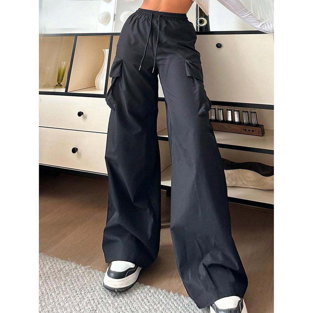 2025 Trendy Women's Workwear Casual Pants with Big Pockets - Loose, Versatile Long Style