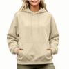 Felpa con cappuccio oversize da donna a spalle scese, manica lunga, per l'autunno