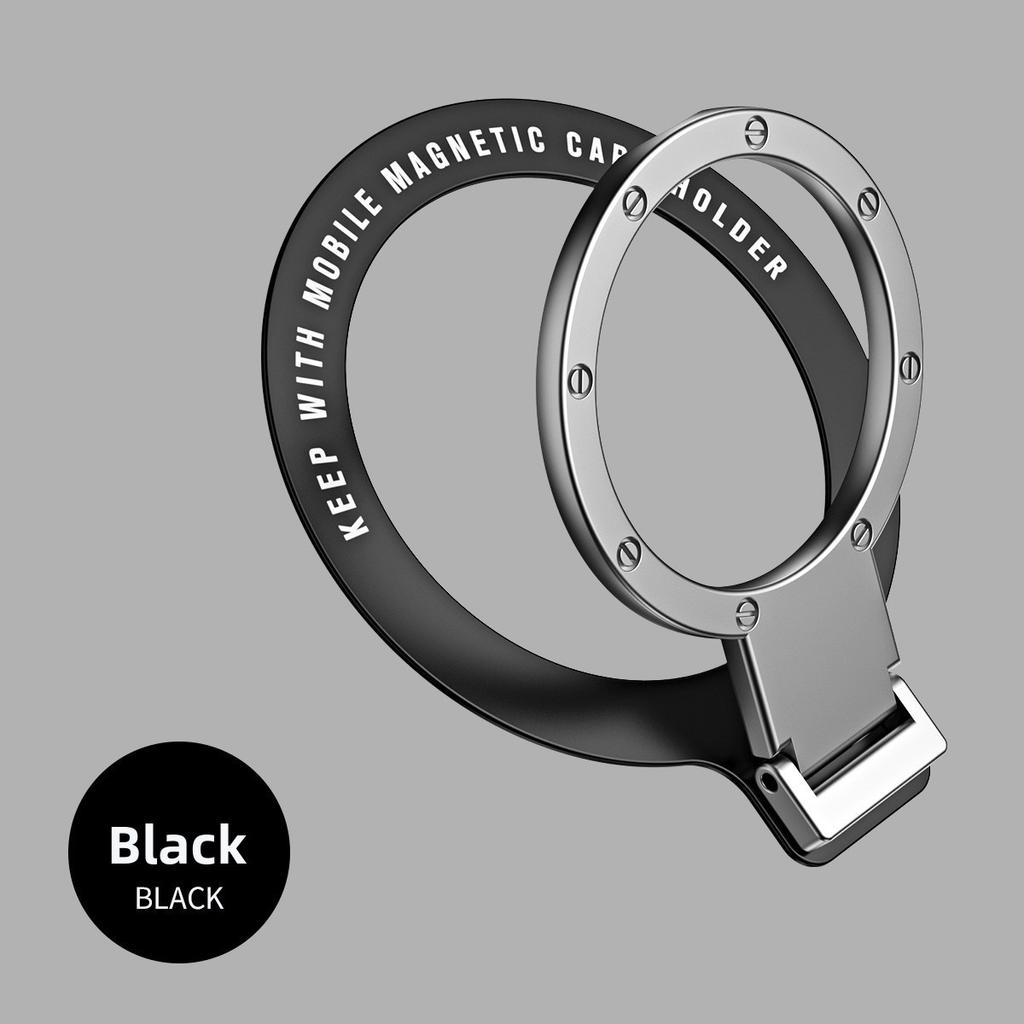 Ultra-thin ring buckle mobile phone holder, mobile phone super-strong paste metal folding bracket, rotating mobile phone support holder