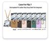 Etui PU ze Skóry dla Galaxy Z Flip7 z Galwanizowanym Pierścieniem i Sznurkiem - Ochronne Etui w Stylu Zapachowym