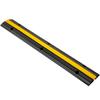 4 Pack of 1-Channel Rubber Cable Protector Ramps Heavy Duty 18000Lbs Load Capacity Cable Wire Cord Cover Ramp Speed Bump Driveway Hose Cable Ramp